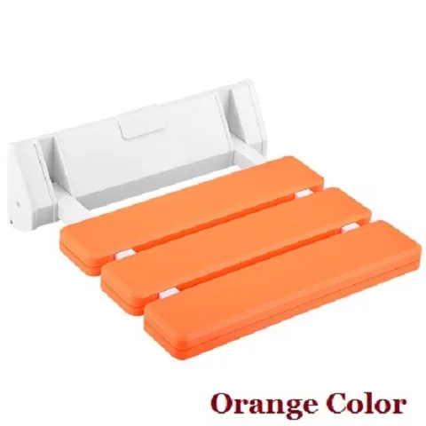 Алюминий+ ABS Premintehdw настенное крепление для ванной комнаты Складное Сиденье сиденье для душа сиденье стул полка - Цвет: Оранжевый