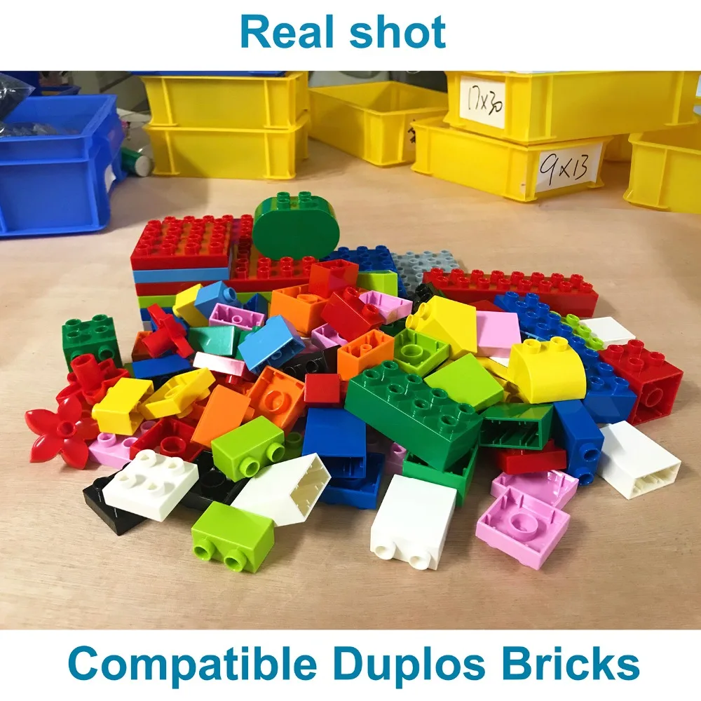 Big Size DIY Building Blocks Thick Figures Bricks 2X2Dot 14PCS Educational Creative Toys for Children Compatible With Brands