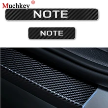 4D Carbon Fiber Sticker For Nissan NOTE Door Threshold Plate Car Door Sill Scuff Plate Stickers