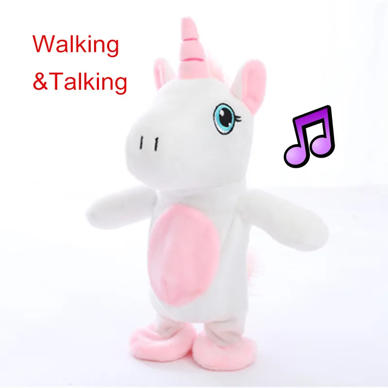 Miaoowa 1pc 18cm Kawaii Walking&Talking Unicorn Plush Toy Sound Record Plush Unicorn Stuffed Toys for Kids Birthday Gift Doll Miaoowa 1pc 18cm Kawaii Walking&Talking Unicorn Plush Toy Sound Record Plush Unicorn Stuffed Toys for Kids Birthday Gift Doll
