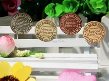 200pcs Free shipping custom bakery cake cookie candy gift hand made kraft label packaging sealing stickers adhesive tag Dia.23mm