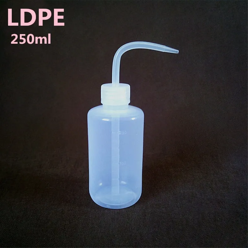 250 мл пластиковая бутылка LDPE лабораторная для тату выжималка мытья измерительная