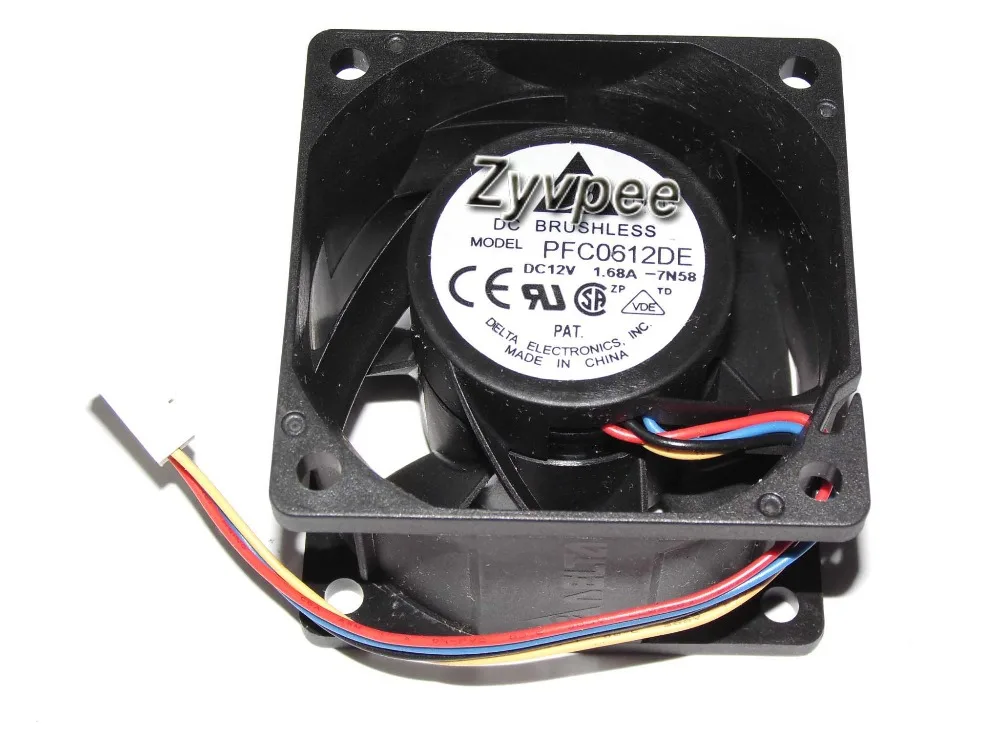6 см 6038 PFC0612DE-7N58 12V 1.68A 4 провода 4 Пина Серверный корпус вентилятора