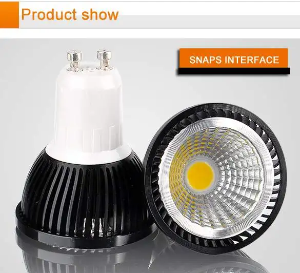 50 * DHL Супер яркая диммируемая GU10 COB 9W 12W 15W Светодиодная лампа AC110V 220V Прожектор