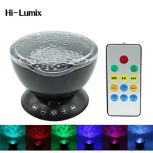 Hi-Lumix RGB многоцветный светодиодный ночник с океанской волной проектор с музыкальным проигрывателем Романтический декоративный светильник для детской гостиной спальни