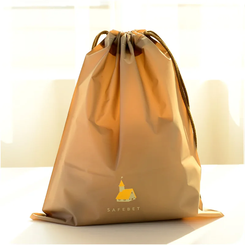 1 шт. мультяшная сумка на шнурке, дорожная сумка для хранения, переносная сумка для хранения одежды, отделочные багажные сумки, водонепроницаемая сумка для одежды, сумка для обуви - Цвет: coffee M
