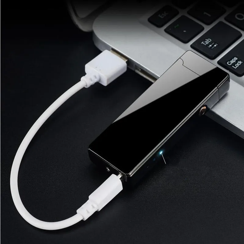 USB зарядное устройство с фонариком электронная плазменная Зажигалка для курения Электронная зажигалка с защитой от ветра для подарка