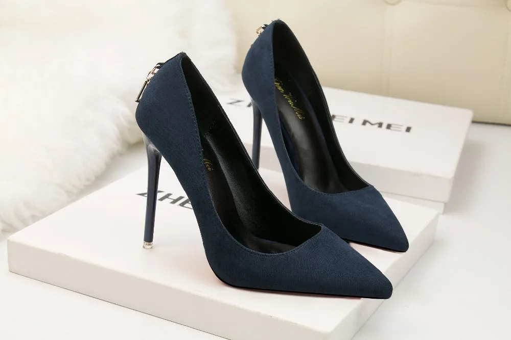 Женская Классическая обувь на высоком каблуке; коллекция года; женская обувь; модная офисная женская обувь; лаконичные туфли-лодочки на шпильке без застежки; элегантная обувь; zapatos de mujer