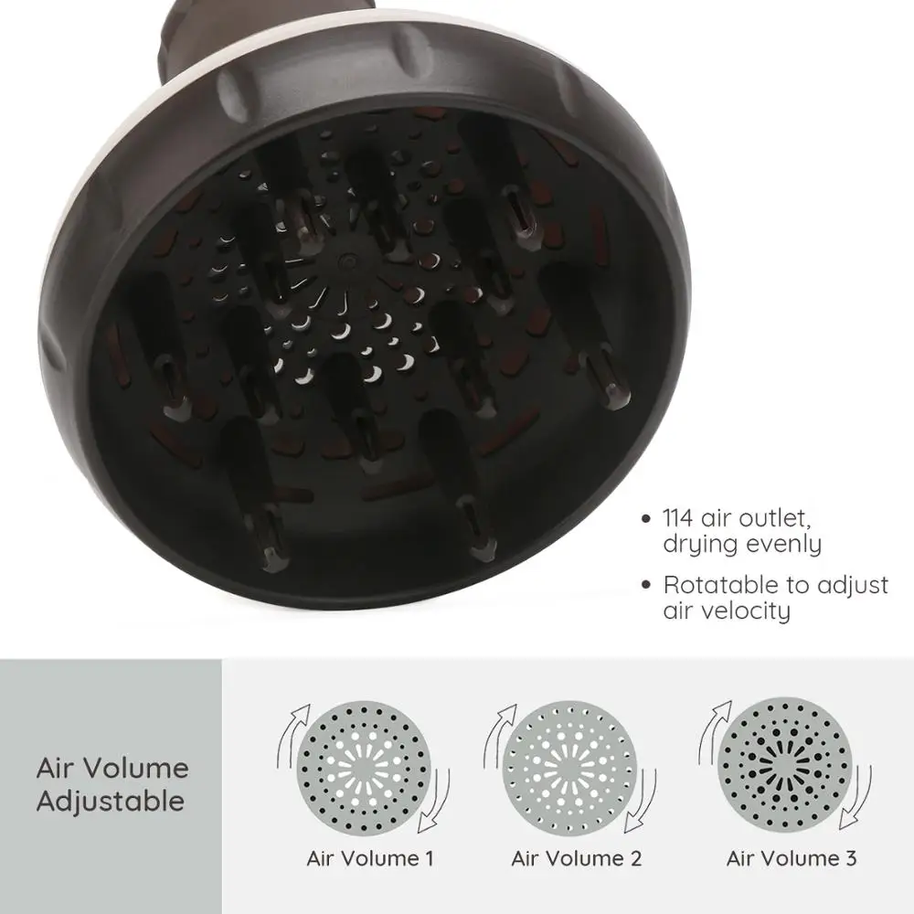 Segbeauty Diffuser for Hair Style Dryer Upgraded Diffuser for Curly Wavy Fitting Blow Dryer Salon Frizz-Free Diffuser 3