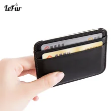 LEFUR, держатель для кредитных карт, кошелек, винтажная текстура, мини держатель для ID, бизнес-держатель для карт, кожаный кошелек, тонкий чехол для банковских карт, кошелек, кошелек