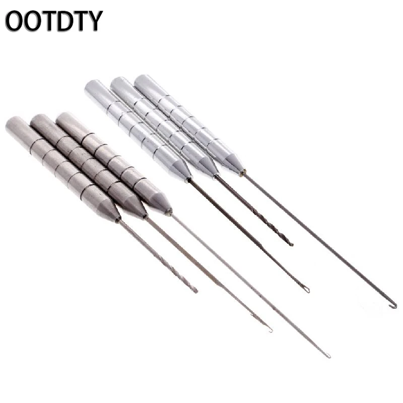 

OOTDTY Fishing Tools Stainless Steel 3 in 1 Combo Set Carp Fishing Rigging Bait Needle Fish Drill Tackle Tool