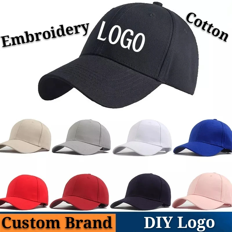 

New Baseball Cap DIY Logo Custom-made Brand Running Snapback Cotton Embroidery Letter Wholesale High-quality Hip Hop Trucker Hat