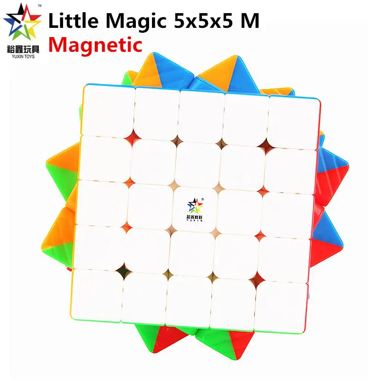 Yuxin маленький кубик 5x5x5 м Магнитный магический скоростной клейкие