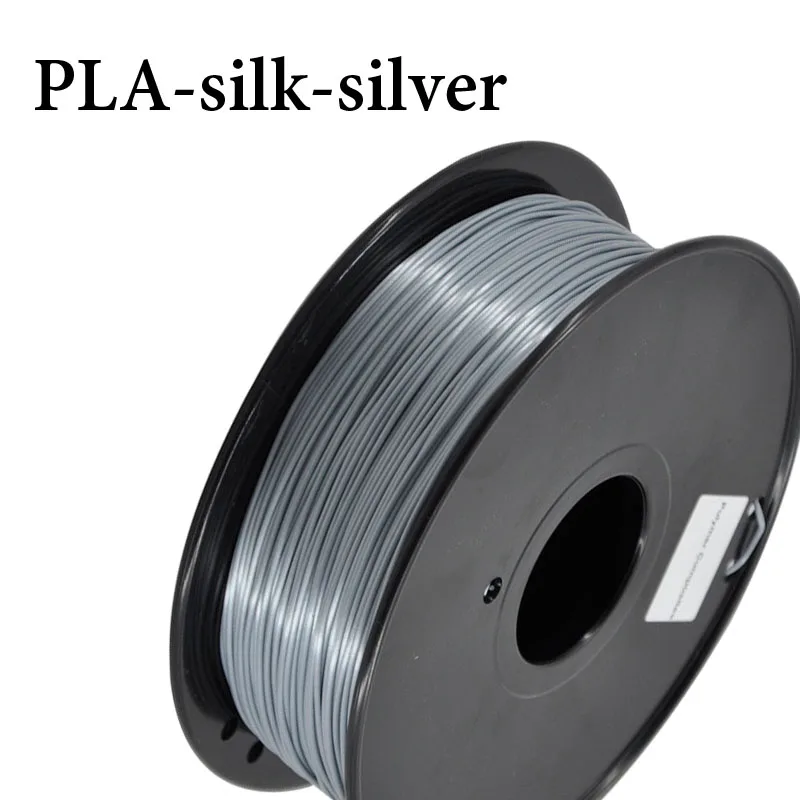 Продукт, тестовая нить для 3d принтера, 1 кг, 1,75 мм, PETG, синяя, 800 г, 1,75 мм, углеродное волокно, 1 кг, 1,75 мм, PLA, как шелковый Цвет - Цвет: 1kg-PLA-silk-silver