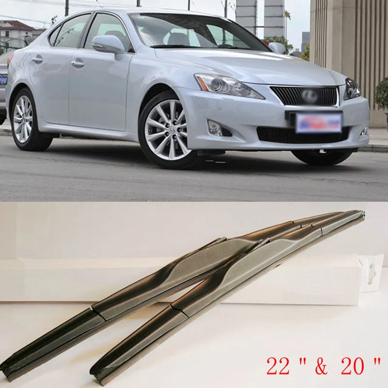 Aerodynamic Frameless Rubber Windshield Wipers Blades For U Hook Lexus