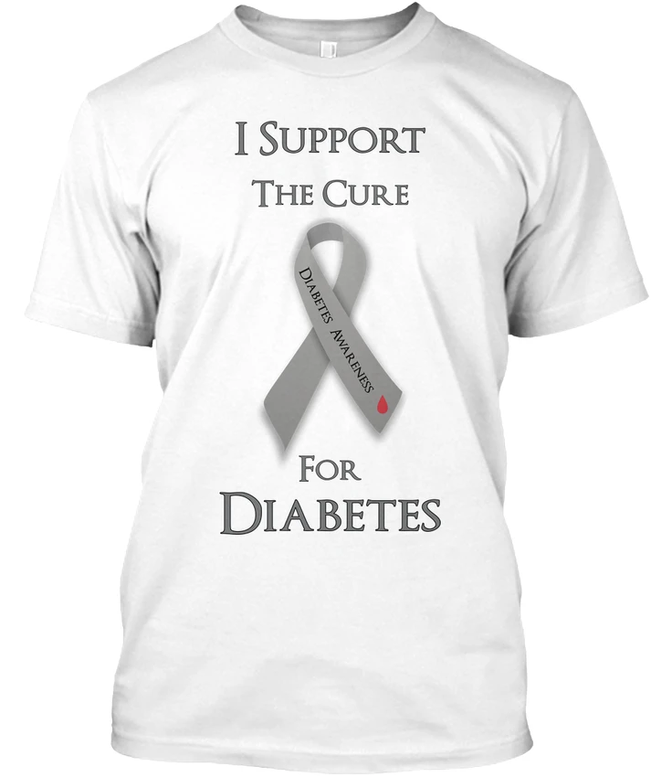 I Support The Cure For Diabetes Awareness Popular Tagless Tee T Shirt