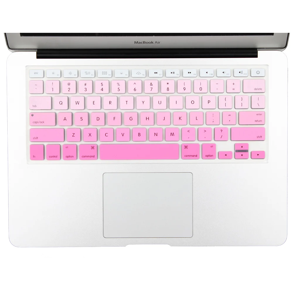 Американская версия градиентных цветов клавиатура чехол для macbook pro 13 ''15'' retina air 13 английский Радужный чехол клавиатура защита кожи - Цвет: 8