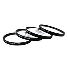 4 шт. 52/58 мм Стандартный Макро фильтр для объектива+ 1+ 2+ 4+ 10 комплект для EOS Nikon D40 Pentax k20dпрозрачное оптическое стекло