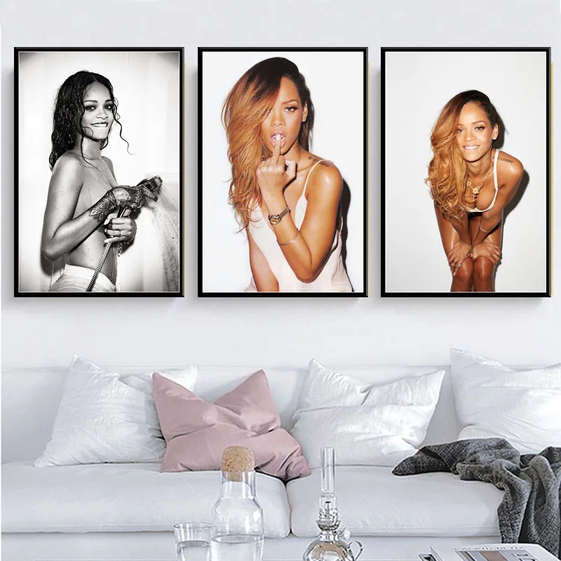 

P384 Rihanna Pop Music Singer Superstar Hip Hop Art Painting Silk Canvas Poster Wall Home Decor