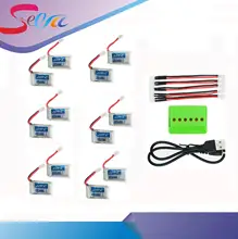 12pcs 3.7V 150Mah Lipo Battery With 6 in 1 Green Balance Charger set For JJRC H36 Eachine E010 Furibee F36 RC Nano Drone Battery