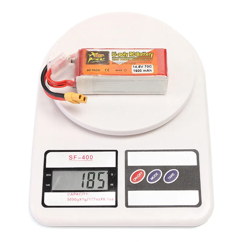 ZOP Мощность 14,8 V 1600 мА/ч, 70C 4S Lipo Батарея XT60 разъем для FPV Quadcopter RC камеры для Дронов аксессуары, запасные части