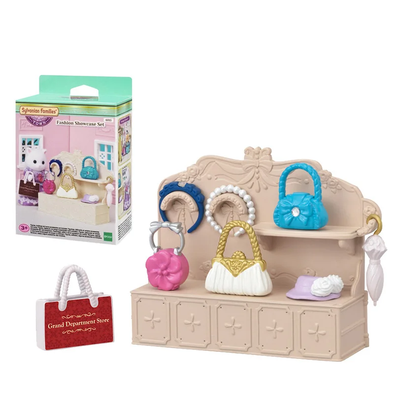 Набор аксессуаров для кукольного домика Sylvanian Families модная витрина городская серия без фигуры подарок