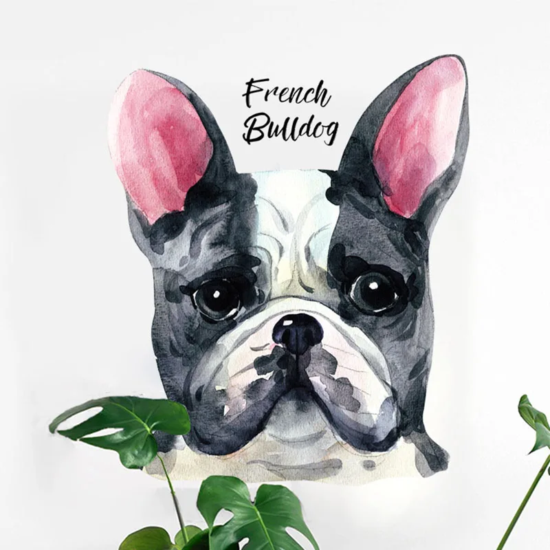 Buy french bulldog Dog Wall Stickers Pet Watercolor
