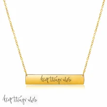 Бар Цепочки и ожерелья выгравированное слово буквы Нержавеющая сталь персонализированное ожерелье C именем табличка-Индивидуальный заказ с возможностью выбора любого имени