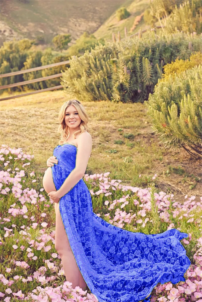 LILIGIRL модное платье для беременных фотография фотосессия без бретелек тянущийся хвост длинная юбка сексуальное кружевное платье для беременных женщин