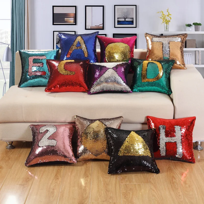 

Mermaid Sequin Pillow Case Magical Color Changing Reversible CC095 Car Sofa Cushion Covers Home Decor Decorative Pillowcase 42