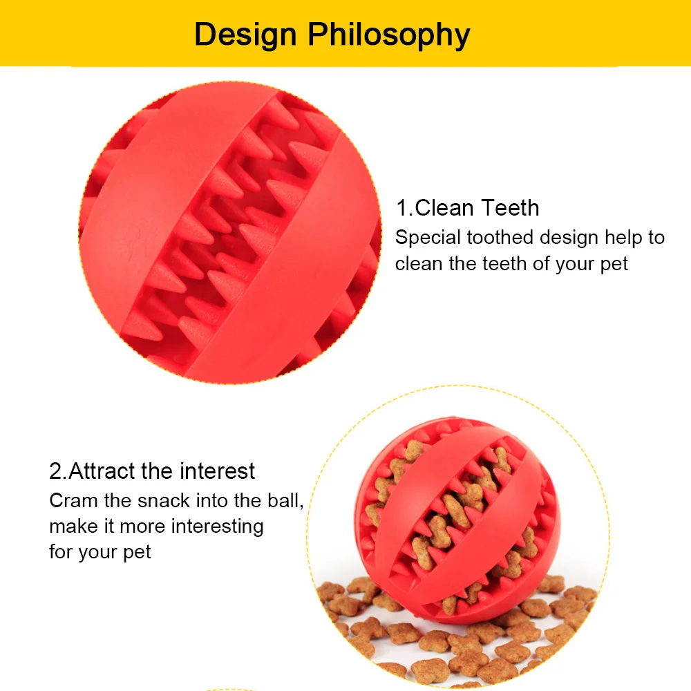 5 см собака Интерактивная натуральный резиновый мяч Cat щенок жевать игрушка Еда диспенсер Бал Укус устойчивостью чистить зубы pet игры шары игрушки для собак игрушка для собак мяч для собак для собак игрушки
