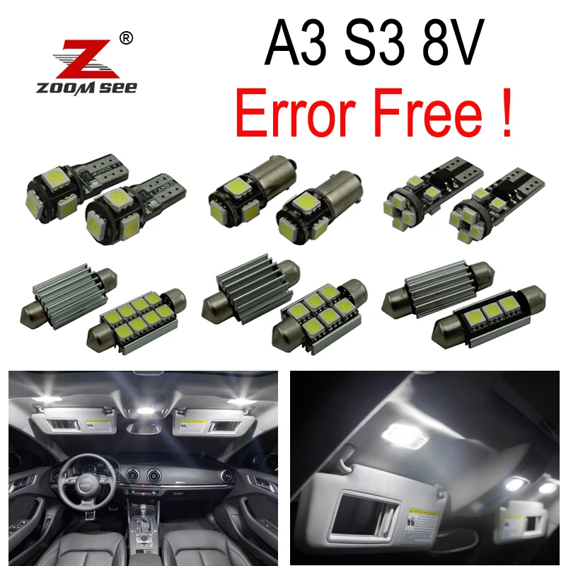 17pc X LED lamp Interior dome bulb Kit Package Reverse light for Audi