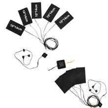 1 до 5 USB электрические нагревательные колодки портативный 5 в тепловая одежда теплые из углеродного волокна переключатель ткань жилет, перчатки обувь грелка