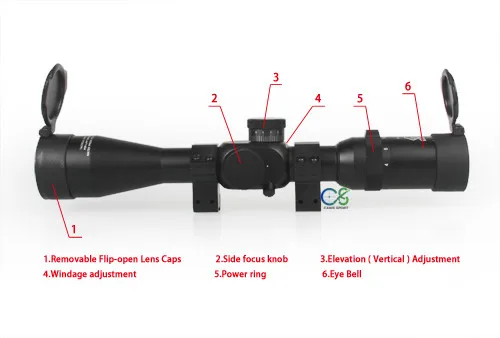 Canis latrans rifle scope lente 4-14x44sff foco lateral rifle scope caรงa magnificatio 4x-14x com 30mm nรญvel de bolha gs1-0200