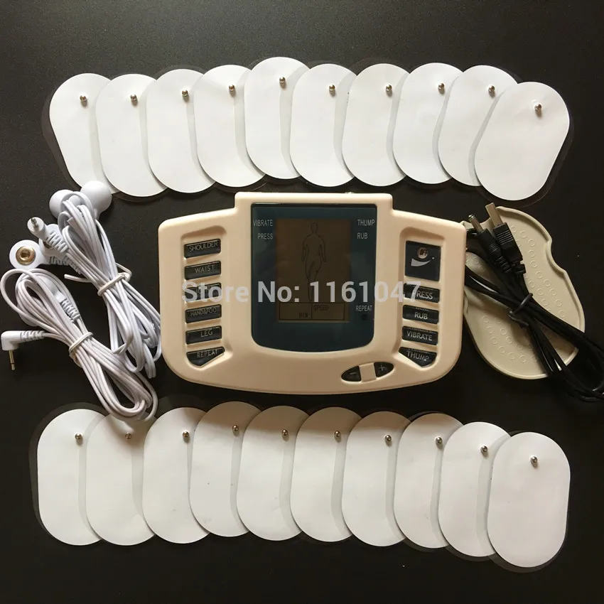 

New JR309 Health Care Electrical Muscle Stimulator Massager Tens Acupuncture Therapy Machine Slimming Body Massager 20pcs pads