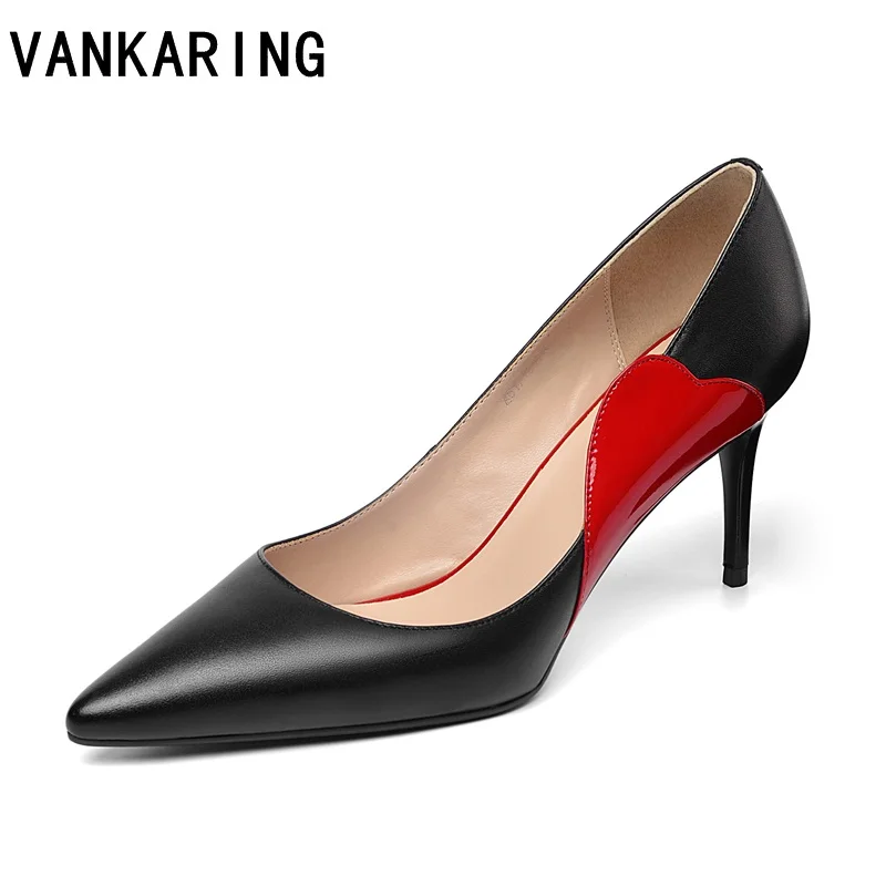 

brand shoes fashion spring autumn shoes woman pointed toe pumps women shoes genuine leather high heels party wedding dress shoes