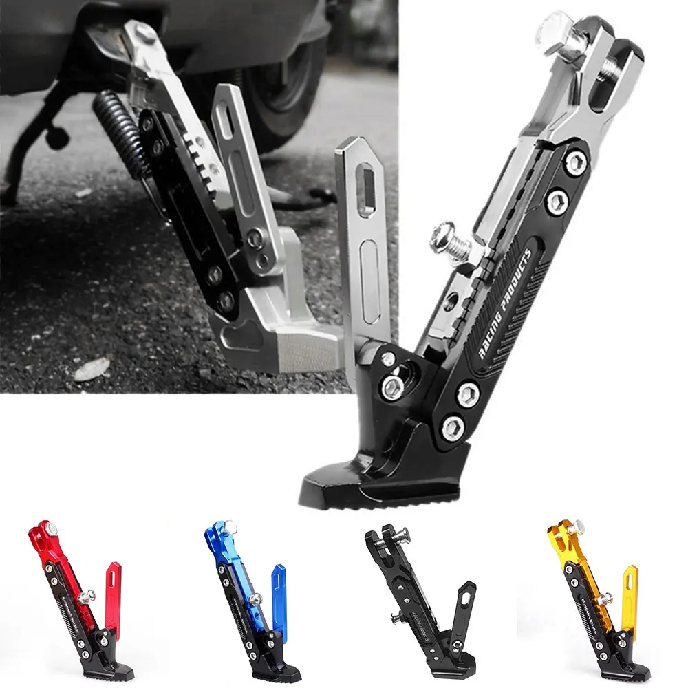 

Adjustable motorcycle side stand Non Slip Side Stand Foot Kickstand Side Motor Bracket tripod Aluminium Motorcycle Accessories