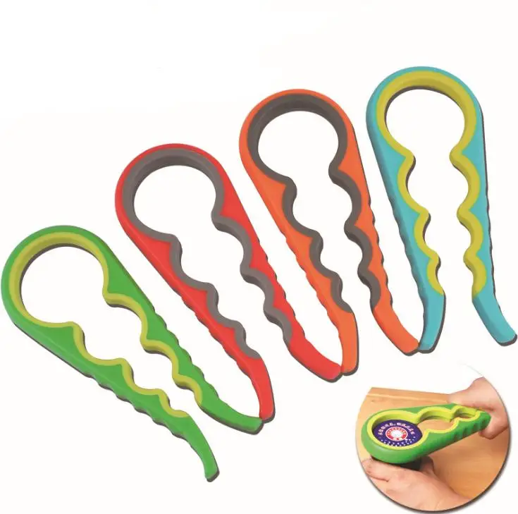 Silicone 4 in 1 Bottle Opener for Pop/Beer Jar Handy Anti-slip Can Lid Screw Kitchen Tool Free Shipping SN1379 | Дом и сад