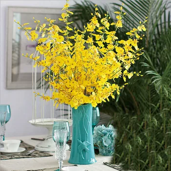 

10PCS Artificial Flowers Orchid Dancing Orchid for House Home Wedding Festival Party Artificial Decoration Fake Dancing Flower