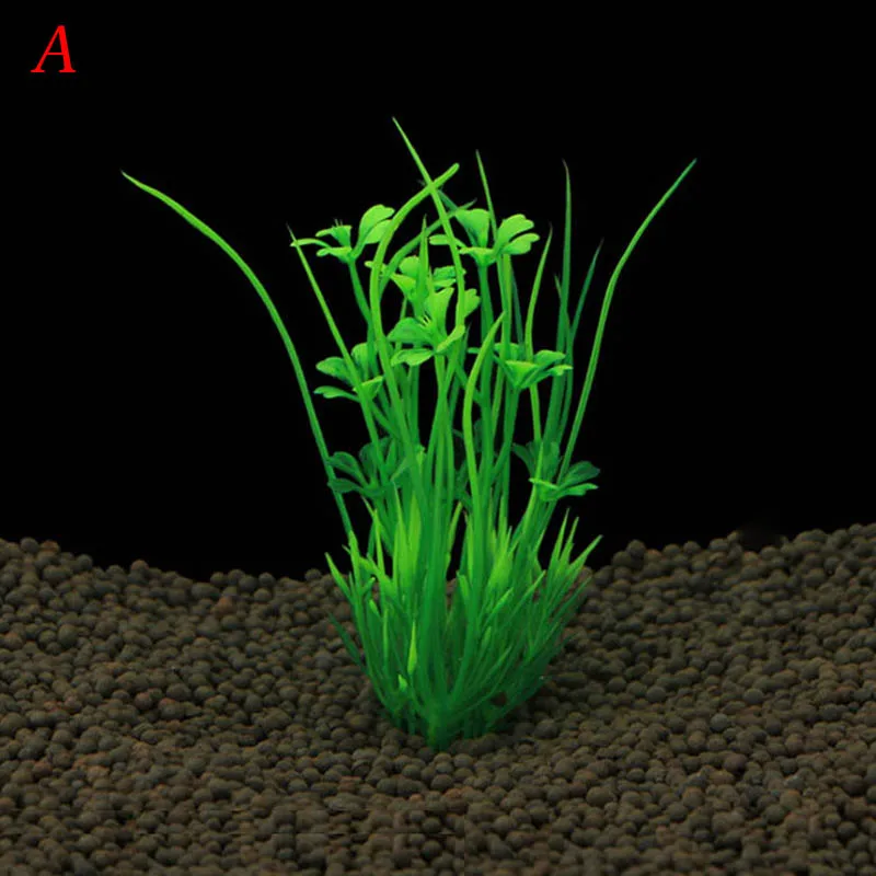Пластиковые искусственные аквариумные водоросли для аквариума, листья воды, акуарио, большие размеры, имитация растения для аквариума, украшение, художественный подарок - Цвет: 1