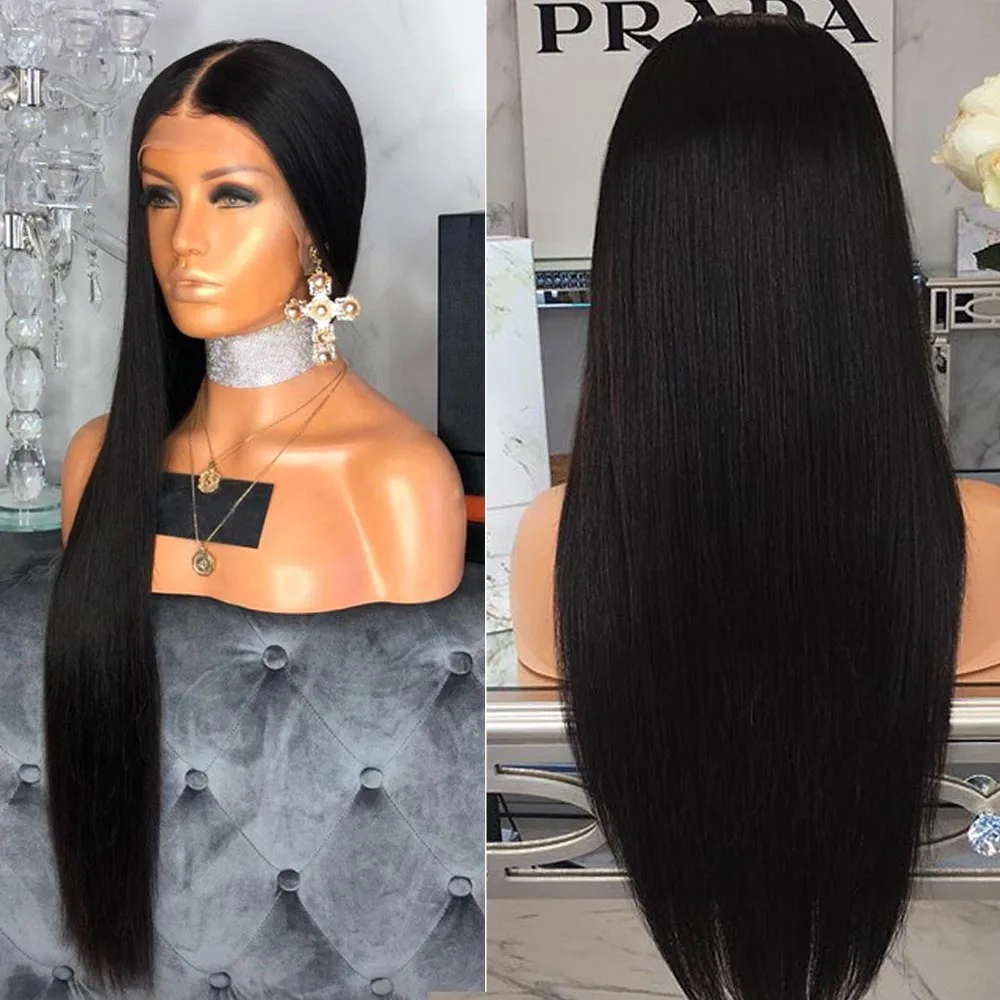  Pre Plucked Full Lace Human Hair Wigs With Baby Hair Straight Brazilian Transparent Lace Wig Braide