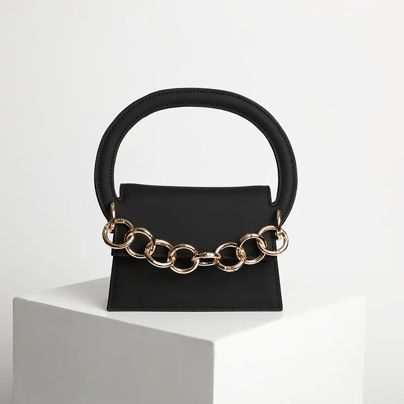 

Supper seabob 2018 Autumn New Fashion Semi-circle Ring PU Leather Crossbody Bag Concise All-match Portable Mini Package DA102