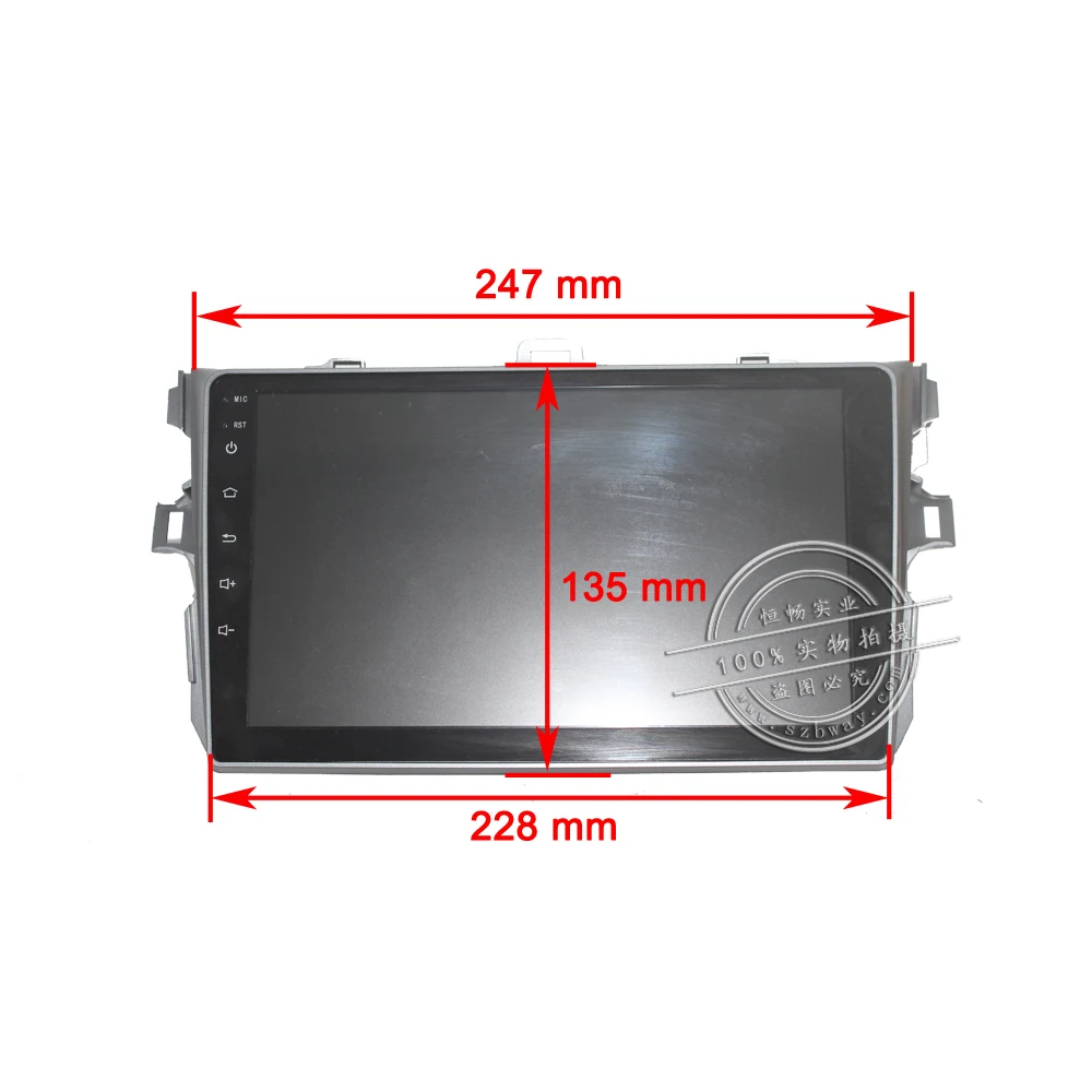 Excellent Bway 9" 2 din Car radio for TOYOTA COROLLA 2007-2013 Quadcore Android 7.0.1 car dvd player with 1 G RAM,16G ROM 5