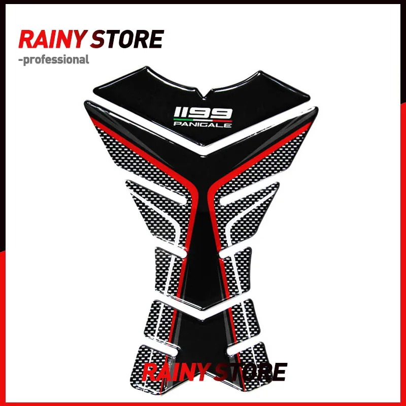 

Motorcycle Tank Pad Protector 3D Gel Case for Ducati 1199 Panigale R S Decals Resin Sticker