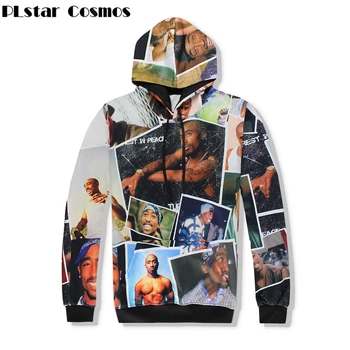 

PLstar Cosmos 2018 Autumn Fashion Hoodies Legendary rapper Tupac 2Pac 3D Print Men/Women casual Sweatshirt Harajuku Hoodie