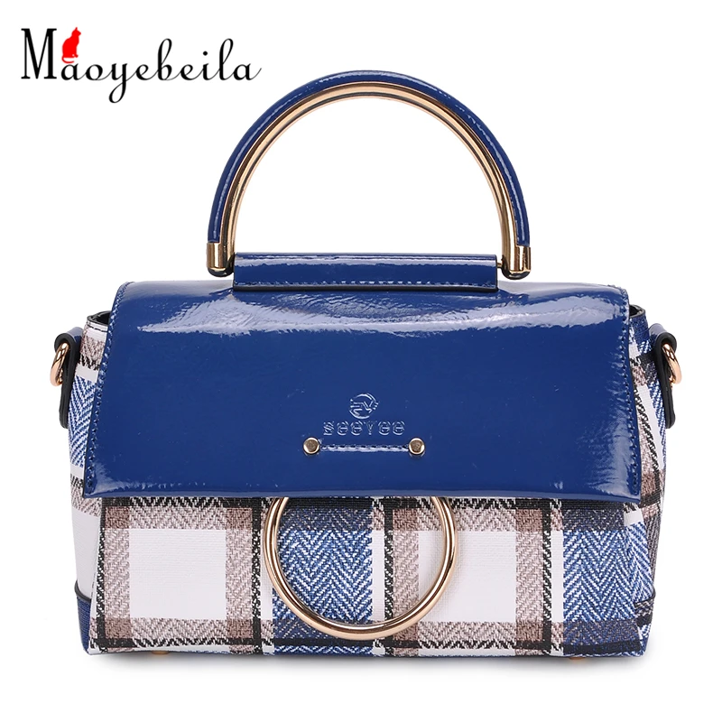 

2019 New European Style Fashion Trend Lock Women'S Bag High Quality PU Panelled Bag Lady'S Handbag 25cm*12cm*14cm