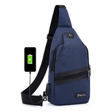 Мужская сумка через плечо с usb-зарядкой для мальчиков, противоугонная сумка на одно плечо, повседневная нагрудная сумка для путешествий, mochila Pack