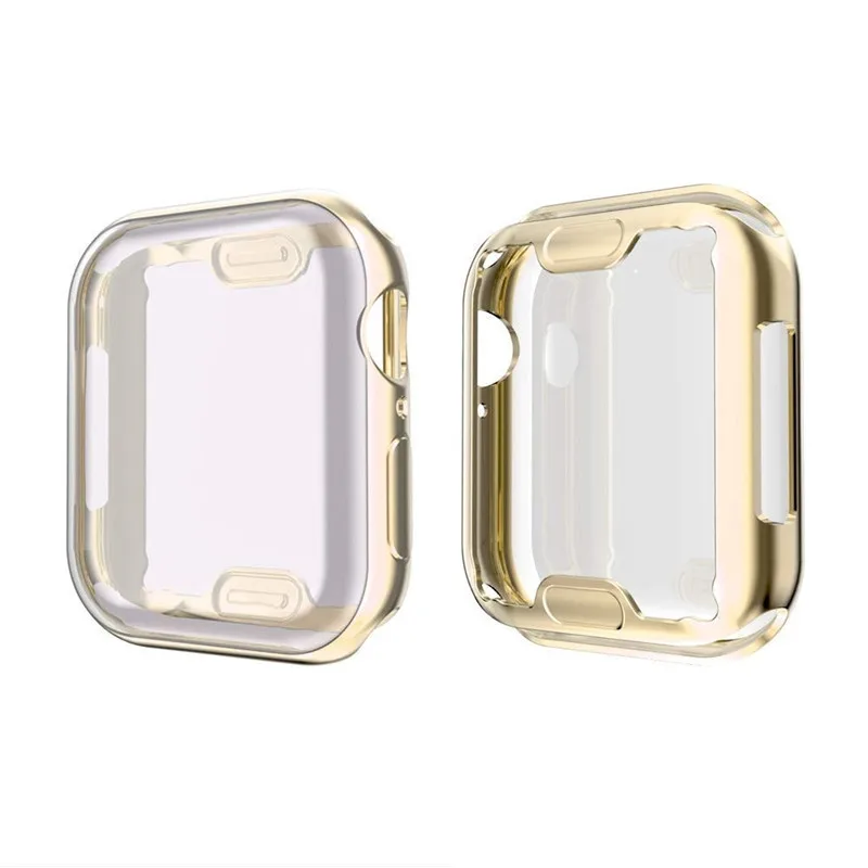 Funda Case for Apple watch 1 2 3 4 Protector Cover Soft Skin Shell for iwatch i watch 1 2 3 4 40 44 38 42 mm Etui Capinhas Coque - Цвет: Gold