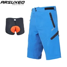 ARSUXEO мужские уличные спортивные велосипедные шорты для бега горный велосипед MTB шорты водонепроницаемые с дополнительной подкладкой нижнее белье