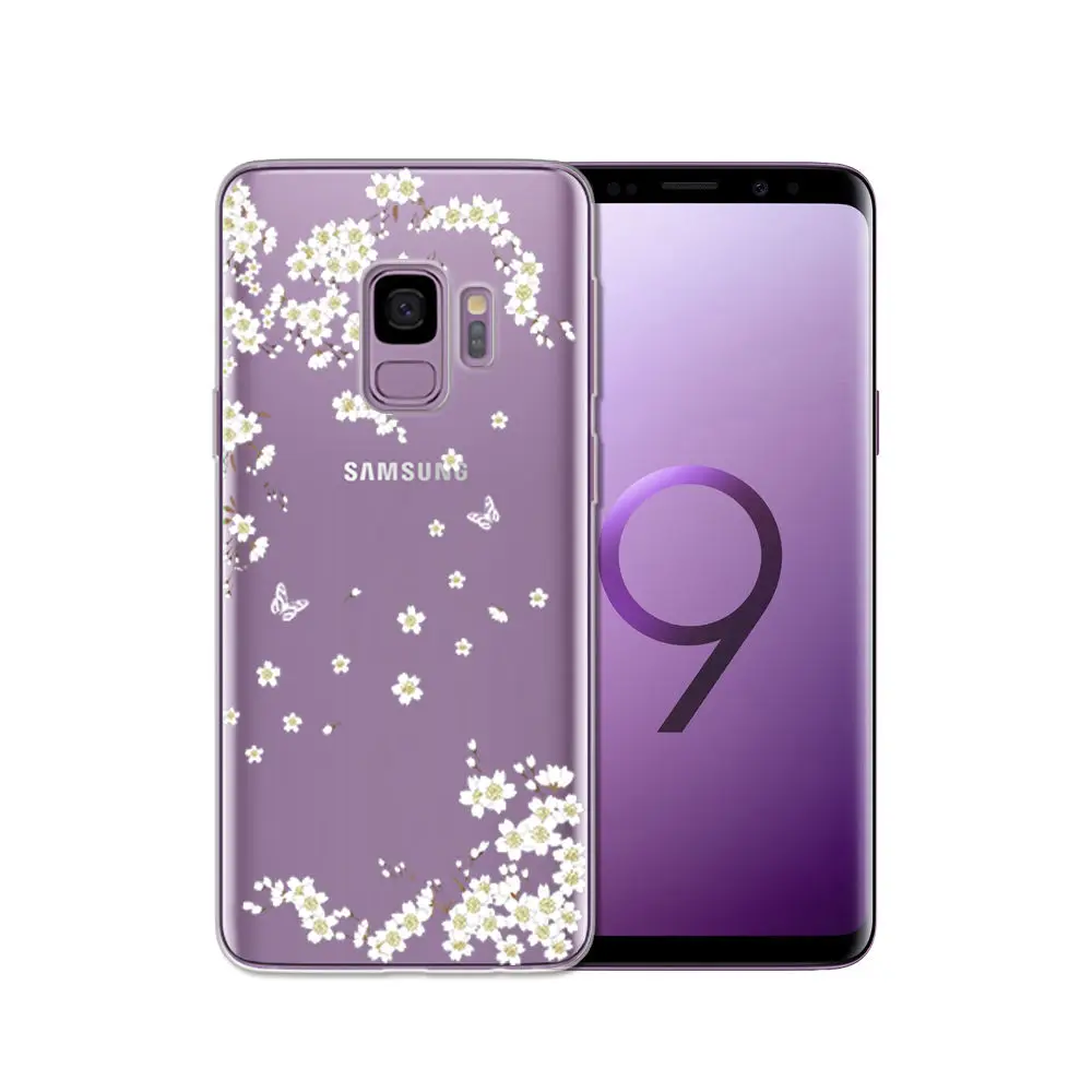Painted Fundas FOR Samsung Galax s5 S6 S7 S8 S9 Soft TPU Phone Cover FOR Samsung S6 edge S8 Plus S9 Plus Clear Silicone cases (15)